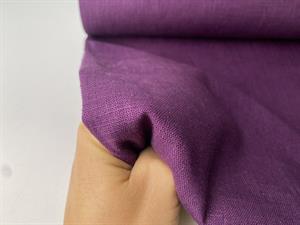 Fastvævet hør - blød fin vasket kvalitet i mørk lilla