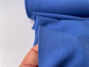 Gabardine - krølfri buksestof i wool touch, blue