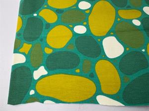 Bomuldsjersey - grønne træde sten