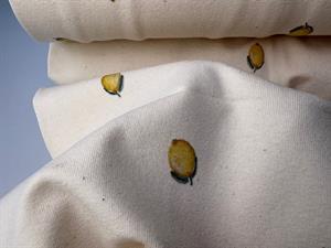 Bomuldsjersey - hallo nature med små citroner