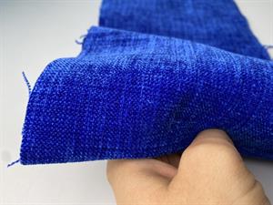 Bari møbelstof - blød chenille med struktur i blu cobalto