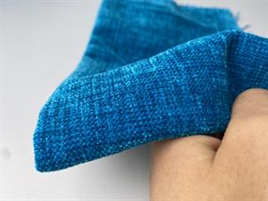 Bari møbelstof - blød chenille med struktur i blu brillante