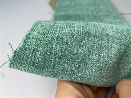 Bari møbelstof - blød chenille med struktur i verde mare