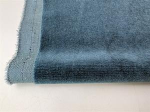 Vævet bomuldsvelour - dusty blue