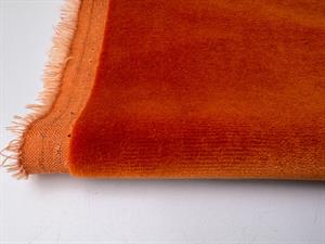 Vævet bomuldsvelour - intens rust orange