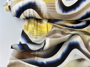 Viscosejersey - wavy i fine farver