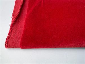 Vævet bomuldsvelour - skøn rød