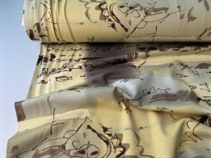 Viscosejersey - fine motiver og flotte brune toner