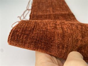 Bari møbelstof - blød chenille med struktur i terracotta scura
