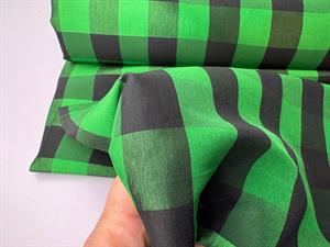 Speciel taft - sort og grøn i fede tern