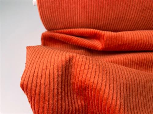 Fløjl / bubble corduroy - smuk blød kvalitet, terracotta og med stræk