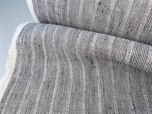 Fastvævet hør - black / white harmony