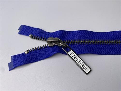 Lynlås - 2-vejs, mørk koboltblå med metaltænder, 32 cm