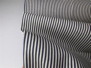 Twillvævet denim - fantastisk lækre klassiske smalle striber