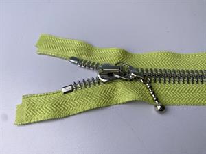 Lynlås - 2-vejs, intens lysegrøn med grove plasttænder, 42 cm