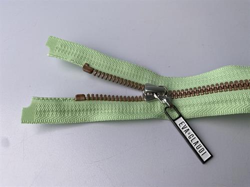 Lynlås - 2-vejs, mintgrøn med plasttænder, 32 cm