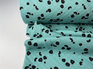 Quiltet Jersey - mint med leo print