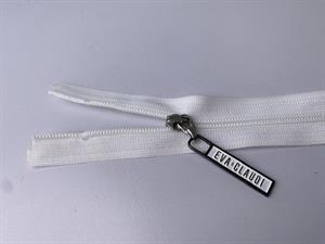 Lynlås - 2-vejs, hvid med hvide plasttænder, 51 cm