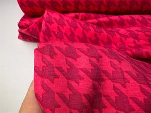 Bomuldsjersey - hanefjed i pink toner