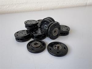 Tryklås - lækker trykknap til påsyning, sort og 25 mm