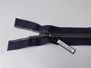 Lynlås - 2-vejs, marineblå med plasttænder, 42 cm