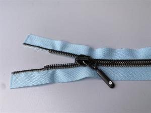 Lynlås - 2-vejs, lyseblå med plasttænder, 42 cm