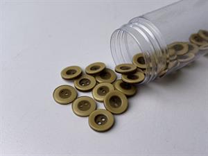 Knap -  beige med tyk kant, 12 mm
