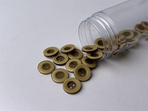 Knap -  beige med tyk kant, 12 mm