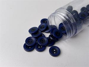 Knap -  marineblå med tyk kant, 12 mm