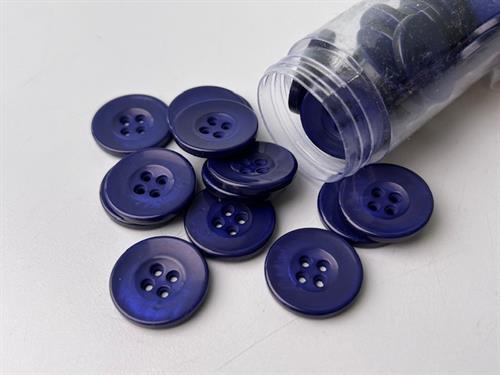 Knap - mørk koboltblå, 22 mm