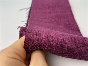 Bari møbelstof - blød chenille med struktur i melanzana