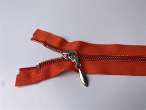 Lynlås - 2-vejs, cayennepeber med røde plasttænder, 40 cm