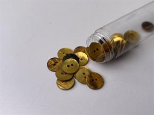 Perlemorsknap - varm gul, 12 mm
