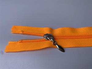 Lynlås - 2-vejs, neonorange med plasttænder, 35 cm