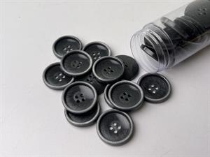 Knap - mørk grå med fine detaljer, 29 mm