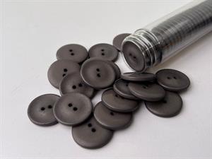 Knap - grå med små fine detaljer, 21 mm