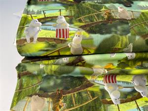 Bomuldsjersey - moomin on the bridge 