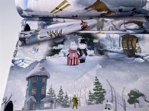 Bomuldsjersey - winter wonder moominvally 