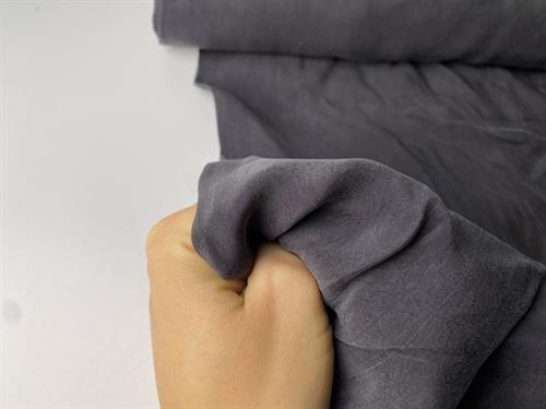 Fastvævet cupro - soft touch i dark navy