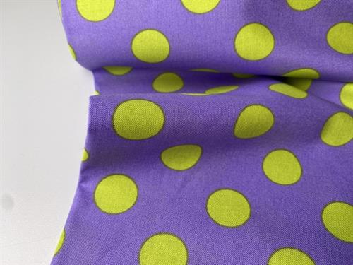 Patchwork stof - Tula Pink\'s pom pom purple / acid lime