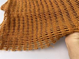Crochet look - netstof i orangebrun