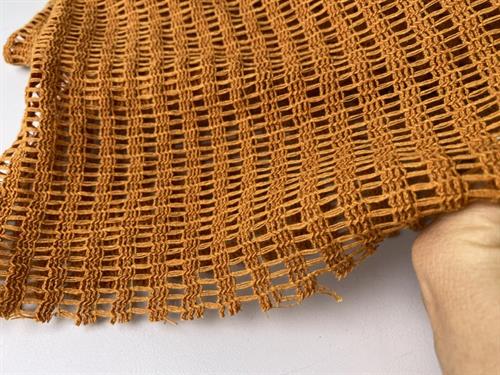 Crochet look - netstof i orangebrun