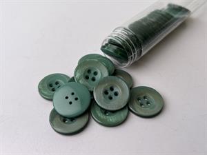 Knap - blank og søgrøn, 22 mm