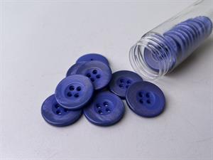 Knap - blank og mørk lavendelblå, 22 mm