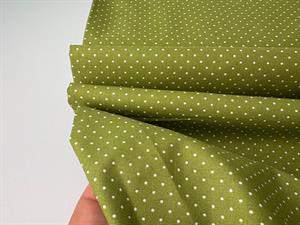 Poplin - med micro prikker i grøn