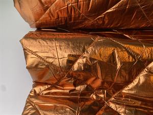 Fastvævet quiltet stof - bronze metallic foil