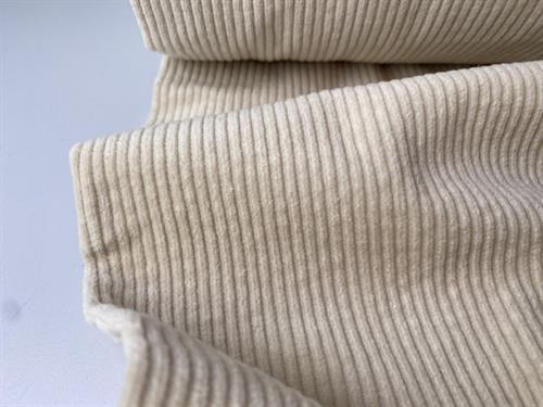 Fløjl / bubble corduroy - smuk blød kvalitet, creme og med stræk