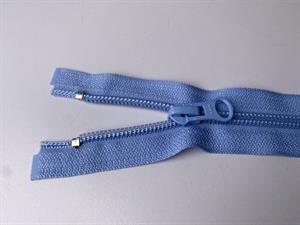 Lynlås - 2-vejs, blå med plasttænder, 66 cm