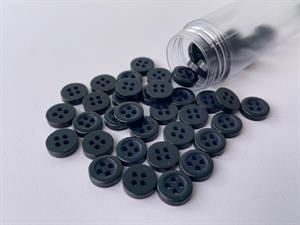 Skjorteknap - klassisk, blank og mørk flaskegrøn, 10 mm