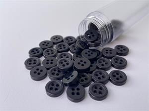 Skjorteknap - klassisk, blank og tordenblå, 10 mm